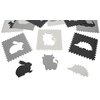 Mata piankowa HUMBI Puzzle 60 x 60 cm Zwierzęta Zwierzątka (9 elementów) Szaro-czarny Efekt dźwiękowy Nie