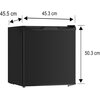 Lodówka SMITH&BROWN SFMF-111-BE3 50.3cm Czarna Funkcje Zmiana kierunku otwierania drzwi