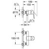 Bateria prysznicowa GROHE BauEdge 23333000 Chrom Rodzaj baterii Jednodźwigniowa