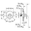 Bateria prysznicowa GROHE BauEdge 29078000 Chrom Rodzaj baterii Jednodźwigniowa