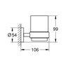 Kubek łazienkowy GROHE Essentials 40447001 Chrom Materiał Metal