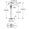 Bateria wannowa stojąca GROHE Essence 23491001 Chrom Typ Stojąca