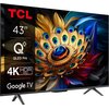 Telewizor TCL 43C655 43" QLED 4K Google TV Dolby Vision Dolby Atmos HDMI 2.1 Smart TV Tak