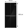 Lodówka BOSCH KMC85LBEA Side by Side No Frost 189.5cm Czarna Licowane drzwi Nie