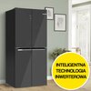 Lodówka BOSCH KMC85LEEA Side by Side No Frost 189.5cm Szara Roczne zużycie prądu 322 kWh = 370.3 zł