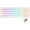 Klawiatura ROYAL KLUDGE RK61 RGB Brown Switch Biały Układ klawiszy US