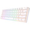 Klawiatura ROYAL KLUDGE RK61 RGB Brown Switch Biały Komunikacja z komputerem Przewodowa