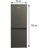 Lodówka MPM 215-KB-39/E 150cm Inox Kolor producenta Inox