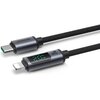 Kabel USB-C - Lightning JOUROOM z wyświetlaczem LCD 20W 1.2 m Czarny Długość [m] 1.2