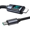 Kabel USB-C - Lightning JOYROOM z wyświetlaczem LCD 20W 1.2 m Czarny