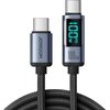 Kabel USB-C - USB-C JOYROOM z wyświetlaczem LCD PD 100W 1.2m Czarny