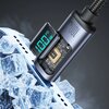 Kabel USB-C - USB-C JOYROOM z wyświetlaczem LCD PD 100W 1.2m Czarny Typ USB-C - USB-C