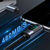 Kabel USB-C - USB-C JOYROOM z wyświetlaczem LCD PD 100W 1.2m Czarny Złącze 1 USB-C
