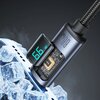 Kabel USB-A - USB-C JOUROOM z wyświetlaczem LCD 1.2 m 66W Czarny Obsługiwane zasilanie [W] do 66
