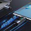Kabel USB-A - USB-C JOUROOM z wyświetlaczem LCD 1.2 m 66W Czarny Typ USB-A - USB Typ-C