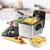 Frytkownica DOMO DO464FR, 3l, regulacja temperatury, składana rączka Wykonanie misy Stal nierdzewna