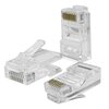 Wtyk QOLTEC 54551 Modularny, Kategoria 5e, Pozłacane styki (10 szt.)