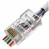 Wtyk QOLTEC 54545 Przelotowy, Kategoria 6, Pozłacane styki (10 szt.) Szerokość [mm] 11