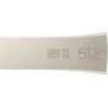 Pendrive SAMSUNG BAR Plus Champaign Silver 512GB, USB 3.2 Gen. 1 (USB 3.0), Odczyt 400 Mb/s Wysokość [mm] 12.02