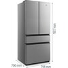 Lodówka GORENJE NRM818EUX No Frost 181.7cm Szara Sterowanie Elektroniczne
