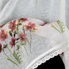 Firana gotowa EUROFIRANY Isa 150 x 60 cm Biało-bordowy Wysokość [cm] 60