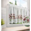 Firana gotowa EUROFIRANY Isa 150 x 60 cm Biało-bordowy Szerokość [cm] 150