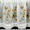 Firana gotowa EUROFIRANY Flora 150 x 30 cm Biało-żółty Obciążnik Nie