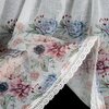Firana gotowa EUROFIRANY Dora 150 x 30 cm Biało-różowy Materiał Poliester - etamina