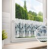 Firana gotowa EUROFIRANY Pola 150 x 30 cm Biało-niebieski Gwarancja 24 miesiące