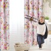 Zasłona EUROFIRANY Polly 140 x 250 cm Różowo-żółty Styl Nowoczesny