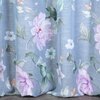 Zasłona EUROFIRANY Flora 400942 140 x 250 cm Popielato-fioletowy Wzór Kwiaty