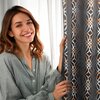 Zasłona EUROFIRANY Areta 140 x 250 cm Stalowo-srebrny Styl Boho