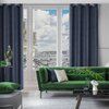 Zasłona EUROFIRANY Inga 140 x 250 cm Granatowy Styl Glamour