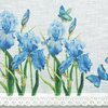 Firana gotowa EUROFIRANY Ala 150 x 30 cm Biało-niebieski Obciążnik Nie