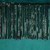 Zasłona EUROFIRANY Jasper 140 x 250 cm Ciemnoturkusowy Sposób zawieszenia Przelotki