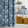 Zasłona EUROFIRANY Design 91 Andy 140 x 250 cm Ciemnoniebieski Styl Retro