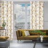 Zasłona EUROFIRANY Caren 140 x 250 cm Biało-beżowy Styl Botaniczny