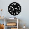 Zegar ścienny EXCELLENT HOUSEWARE 25cm Czarny Kolor Czarny