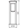 Oprawa ogrodowa LIGHTLOGIC LL Doba 60 B Głębokość [mm] 190