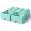 Pojemnik na LEGO z szufladkami Brick 8 Morski 40061742 Motyw Brick 8