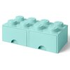 Pojemnik na LEGO z szufladkami Brick 8 Morski 40061742