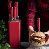 Zestaw noży ze stojakiem VINTAGE CUISINE (7 elementów) Czerwony Liczba elementów [szt] 7