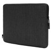 Grafitowe etui na laptopa wykonane z materiału Woolenex, z widocznym zamkiem błyskawicznym i małym logo producenta na uchwycie zamka. Produkt jest przeznaczony do Apple MacBook Pro 14 cali.