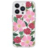 Etui RIFLE PAPER CO. Clear do Apple iPhone 14 Pro Max Czerwony