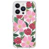 Etui RIFLE PAPER CO. Clear do Apple iPhone 14 Pro Czerwony