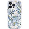 Etui RIFLE PAPER CO. Clear do Apple iPhone 14 Pro Niebieski