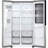 Lodówka LG GSGV80PYLL Side by Side 179cm Srebrna Podajnik wody Szklane wykończenie drzwi Nie