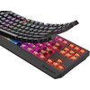 Czarna klawiatura mechaniczna z podświetleniem RGB, z widocznymi przełącznikami i unoszącymi się klawiszami. Na obudowie znajduje się logo "GENESIS".
