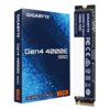 Pudełko i dysk SSD marki GIGABYTE, model Gen4 4000E, o pojemności 1TB. Na pudełku widnieje napis "3D NAND NVMe 1.4" oraz "1TB".