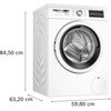 Pralka BOSCH WUU28T10PL 9 kg 1400 obr EcoSilence Drive, SpeedPerfect Funkcje Silnik inwerterowy, Zdejmowany blat, Wyświetlacz elektroniczny